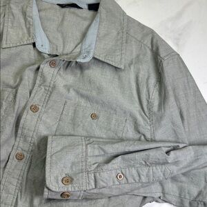 Jockey Gray Button Up Shirt, Men's Size XL, Cotton
